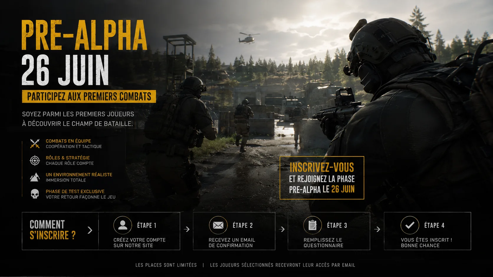 Pré-alpha WARDOGS le 26 juin : comment s'inscrire
